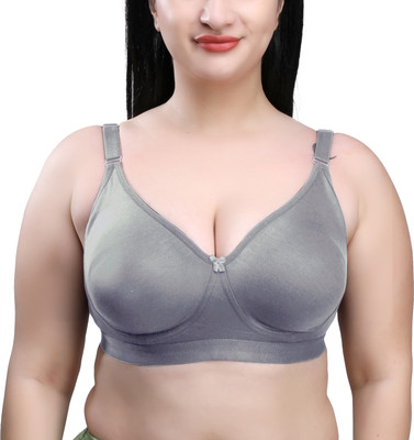 SKDREAMS Women Full Coverage Non Padded Bra(Grey)