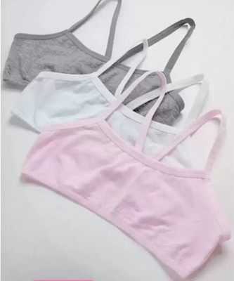 HouseOfCommon Sleep Bra Women Sports Non Padded Bra(White, Grey, Pink)