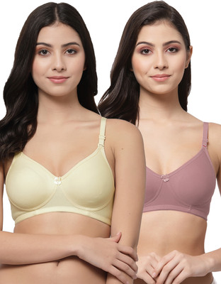 COLLEGE GIRL CG1301 Women T-Shirt Non Padded Bra(Beige, Brown)