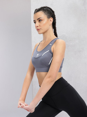 HRX by Hrithik Roshan Women Sports Lightly Padded Bra(Grey)