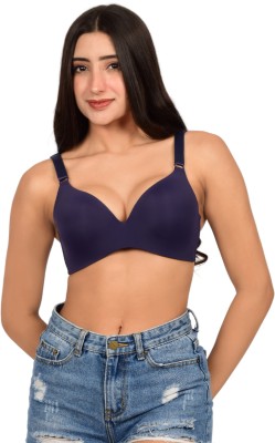 Bare Dezire Women Plunge Lightly Padded Bra(Blue)