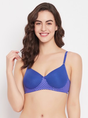 Clovia Women T-Shirt Lightly Padded Bra(Blue)