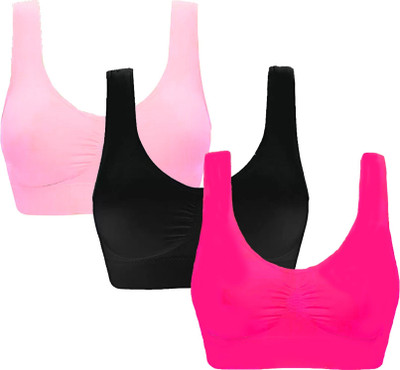 PIVLU Women Sports Non Padded Bra(Multicolor)