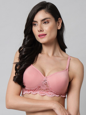 CALCADOS Stylish new color Full Coverage Women Push-up Lightly Padded Bra(Pink)