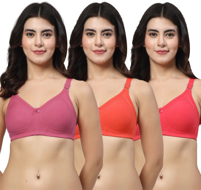 LILY iranos Women Full Coverage Non Padded Bra(Purple, Red)