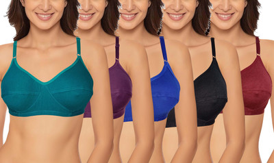 HOPESTAR Lilly Women Everyday Non Padded Bra(Green, Purple, Dark Blue, Black, Maroon)