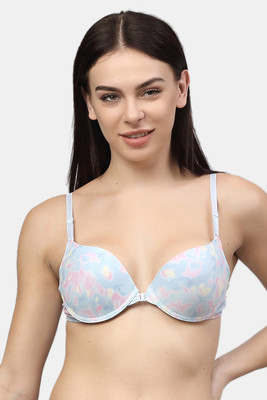 PrettyCat PrettyCat Multiway Front Open Pushup Bra. Women Push-up Heavily Padded Bra(Light Blue)
