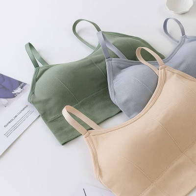 Nakshu Women Everyday Lightly Padded Bra(Grey, Green, Beige)