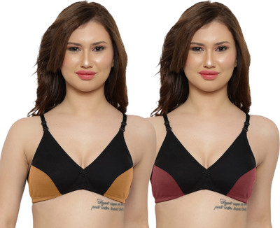 Beach Curve Vaish Bra Women Minimizer Non Padded Bra(Orange, Maroon)
