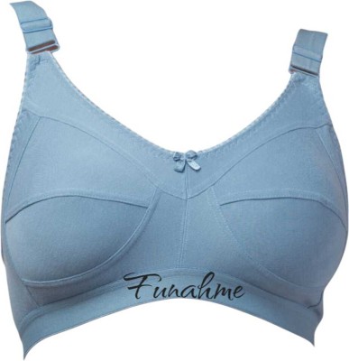 Funahme Women Full Coverage Non Padded Bra(Blue)