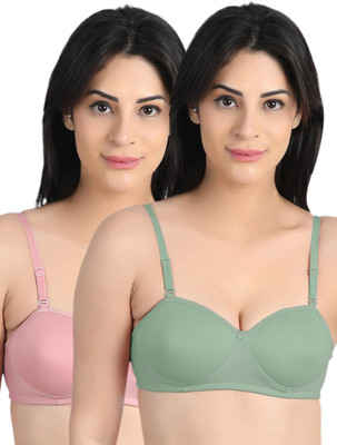 RAHA S.G Women T-Shirt Non Padded Bra(Multicolor)
