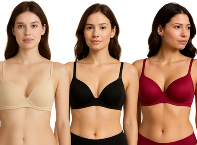 HERBLOURE NIXIE 3C Women Push-up Heavily Padded Bra(Multicolor)