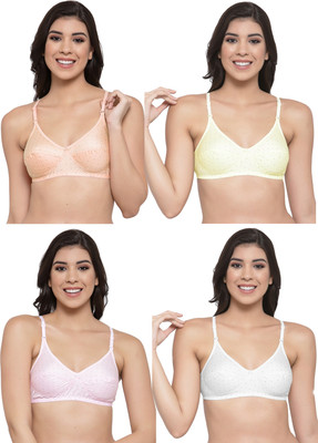 Shyam Sons FLAIR Colors Women Everyday Non Padded Bra(Yellow, Orange, Pink, White)