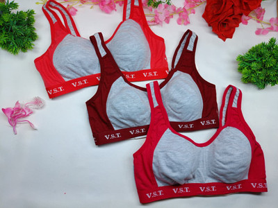 VST Women Sports Non Padded Bra(Maroon)