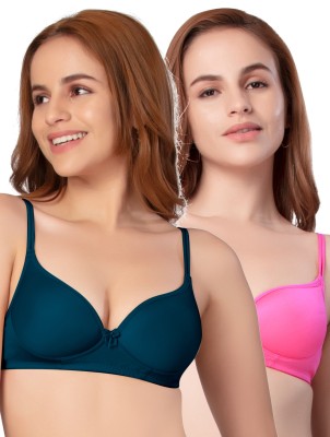 DAISY DEE NKWI Women Everyday Lightly Padded Bra(Pink, Dark Blue)