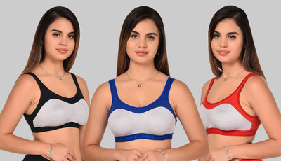 Zivosis Women Sports Non Padded Bra(Multicolor)