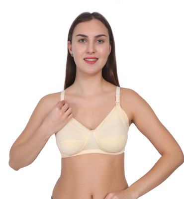 BODRANGE Women Maternity/Nursing Non Padded Bra Women Maternity/Nursing Non Padded Bra(Beige)