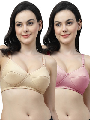 Shyam Sons FLAIR ManviFoam Women Everyday Lightly Padded Bra(Beige, Pink)