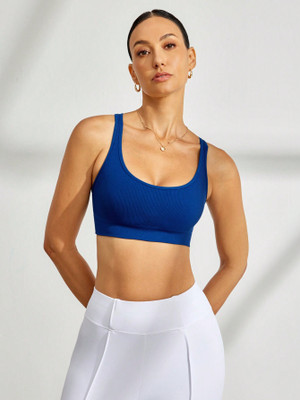 IMSA MODA Women Sports Non Padded Bra(Blue)