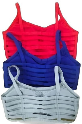 NAVRISE Women 6 Patti I Padded Bra I EveryDay Wear I Light Padded I Pack Of 3 Women Everyday Lightly Padded Bra(Red, Blue, Grey)