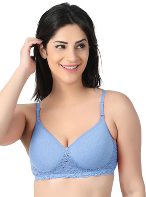 Women Vibes bra for women lightly padded full coverage innerwear for girls shop now Women Bralette Lightly Padded Bra(Blue)