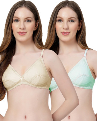LILY anwahb Women Everyday Non Padded Bra(Beige, Green)