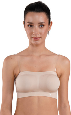 chelseaseamless Women Bandeau/Tube Lightly Padded Bra(Beige)