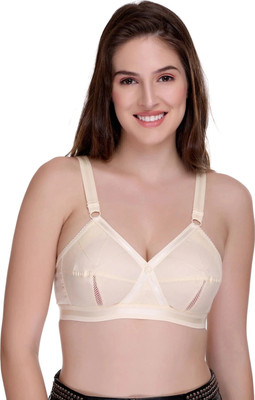 SONA Women's Perfecto Cotton Full Coverage Plus Size Non-Padded Wirefree Everyday Bra Women Full Coverage Non Padded Bra(Beige)