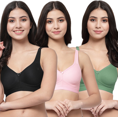 COLLEGE GIRL CG1215 Women Minimizer Lightly Padded Bra(Black, Pink, Green)