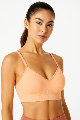 Viyan Shop Women Sports Lightly Padded Bra(Orange)