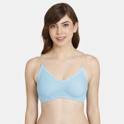 Rosaline By Zivame Women T-Shirt Non Padded Bra(Light Blue)