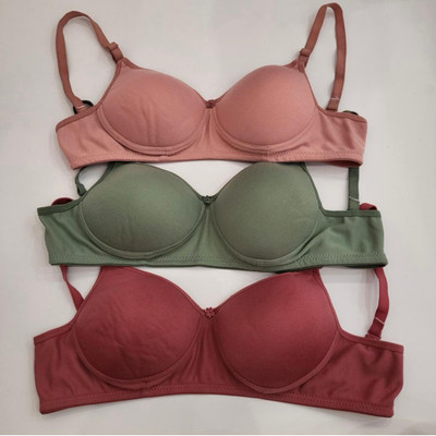 Wonkey Pack of 3 Padded Bra Women Push-up Lightly Padded Bra(Multicolor)