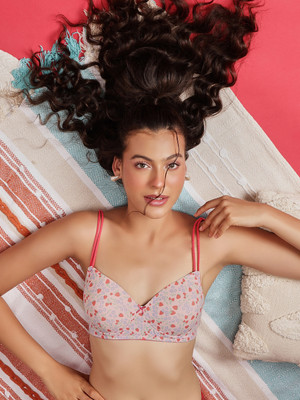 Clovia Women T-Shirt Lightly Padded Bra(Pink)