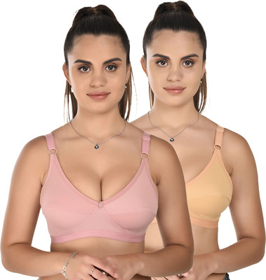 ASINA Bella (Pink & Beige) Women Everyday Non Padded Bra(Pink, Beige)
