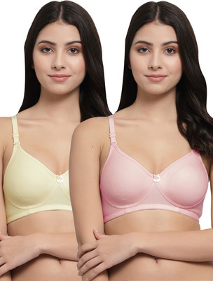 Docare Women T-Shirt Lightly Padded Bra(Pink, Yellow)