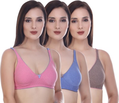 Funahme Women Everyday Non Padded Bra(Multicolor)