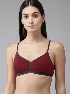 samvar Women Minimizer Non Padded Bra(Maroon)