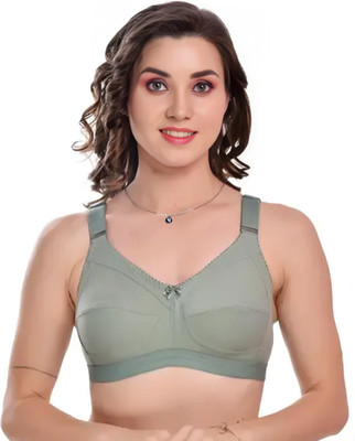RSR ENTERPRISE Women Everyday Non Padded Bra (Multicolor) Women Full Coverage Non Padded Bra(Green)