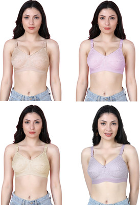 Shyam Sons FLAIR Dipali Women Minimizer Non Padded Bra(Purple, Orange, Purple, Brown)