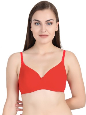 Groversons Paris Beauty Padded Bra Women Everyday Lightly Padded Bra(Red)