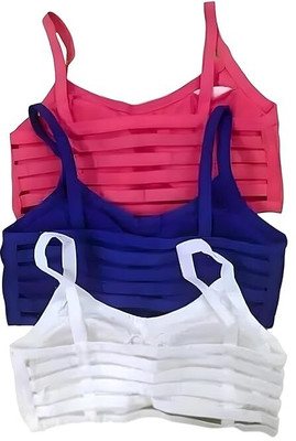 NAVRISE Women 6 Patti I Padded Bra I EveryDay Wear I Light Padded I Pack Of 3 Women Everyday Lightly Padded Bra(Pink, Blue, White)