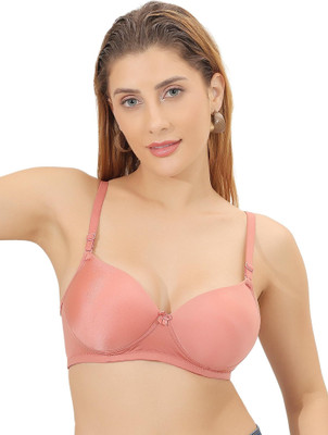 RAHA S.G Lingerie bra for women & girls Women Full Coverage Lightly Padded Bra(Pink)