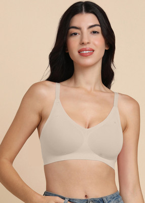 Dressberry Women T-Shirt Lightly Padded Bra Women Everyday Lightly Padded Bra(Beige)