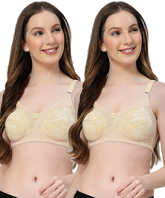 LILY 2772 Women Minimizer Non Padded Bra(Beige, Beige)