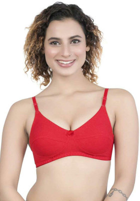 LUNAIN Women Everyday Non Padded Bra(Red)