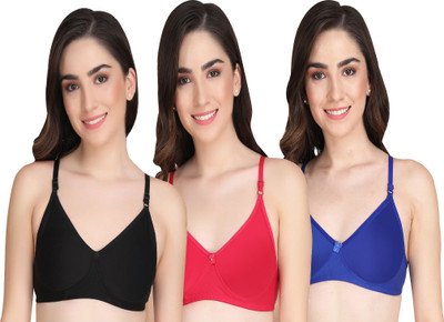Liigne Liigne Women Everyday Non Padded Bra (Pack of 3) Women Everyday Non Padded Bra(Multicolor)