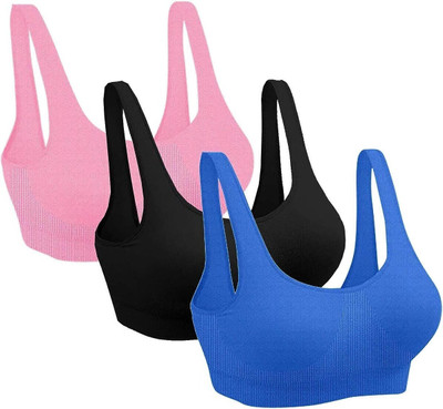 Xyra FREE SIZE Women Sports Non Padded Bra(Multicolor)