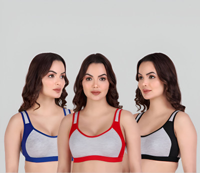 CURVZEX ANAYA Women Sports Non Padded Bra(Multicolor)