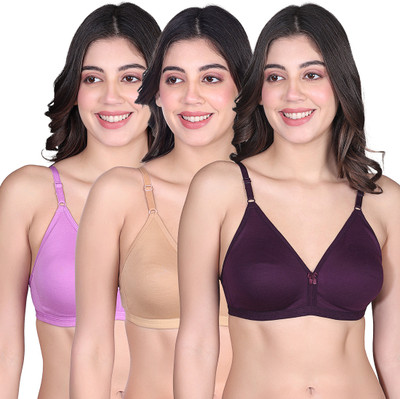 SKDREAMS Women T-Shirt Non Padded Bra(Multicolor)