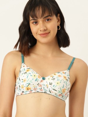 Dressberry Women T-Shirt Lightly Padded Bra(White)